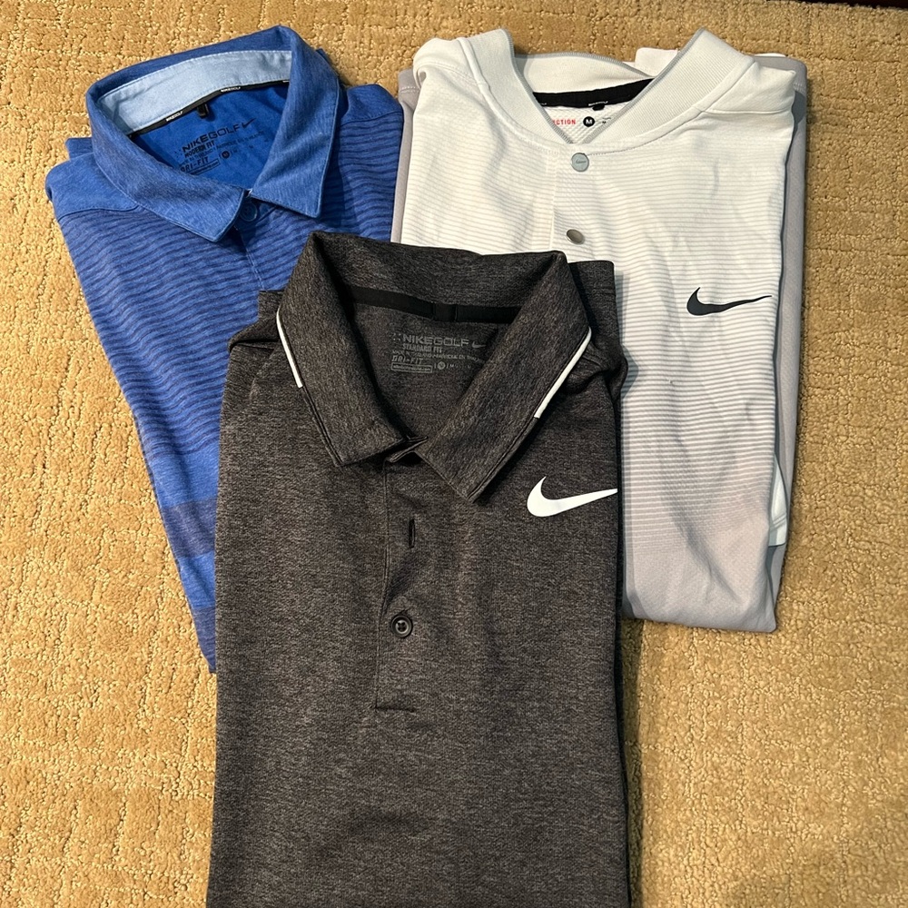 3 Nike golf shirts.
